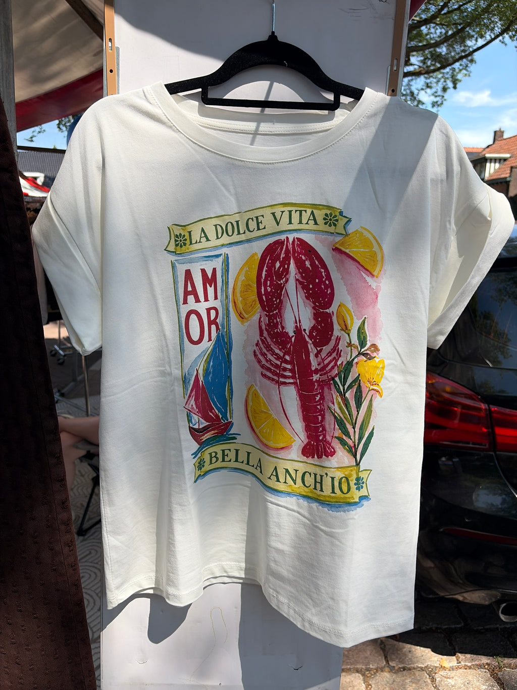 Wit shirt La dolce Vita
