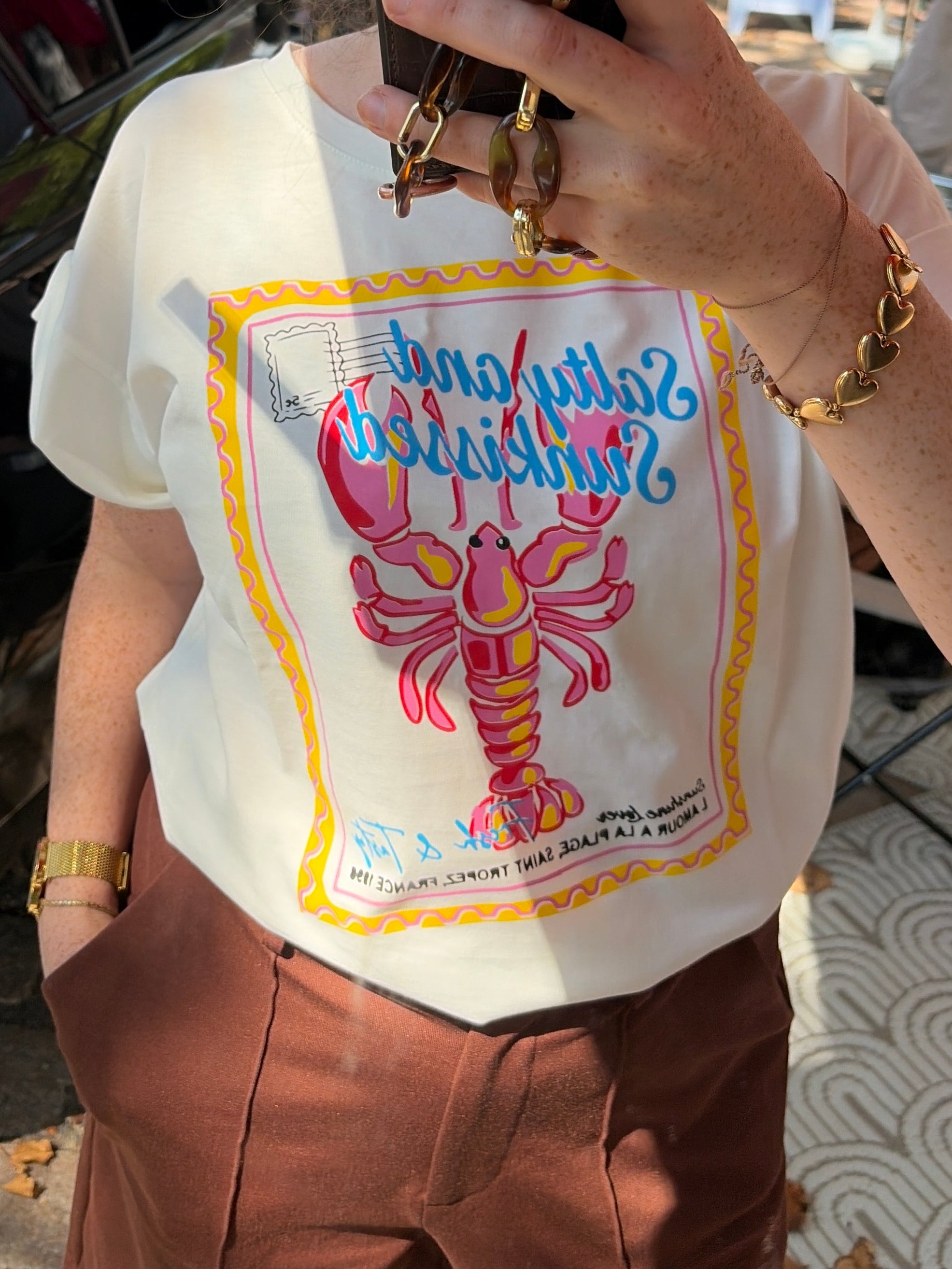 Wit shirt salty and sun kissed
