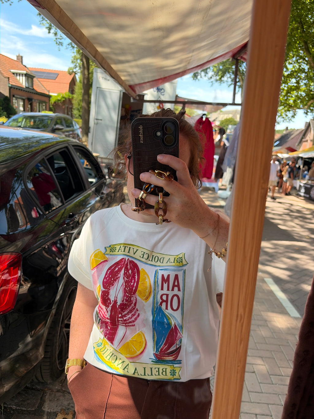 Wit shirt La dolce Vita